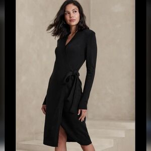 Banana Republic Black Long Sleeve Dress